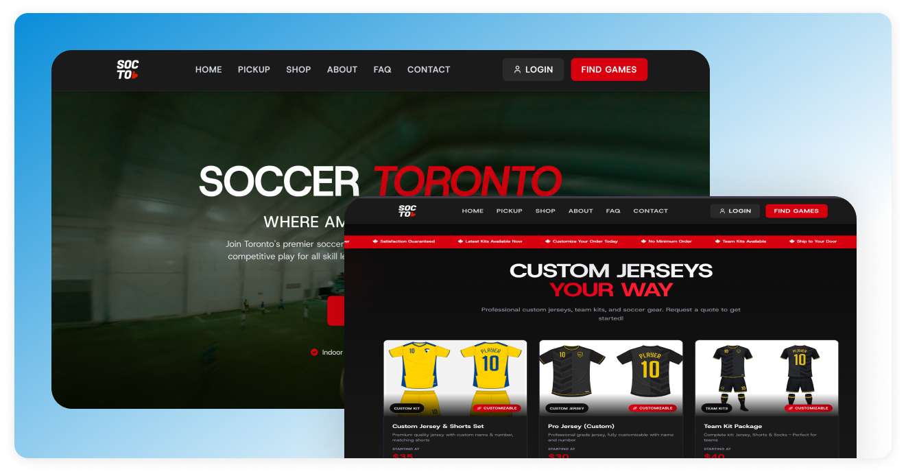 Soccer Toronto: Improving 13 year old systems for a modern day business